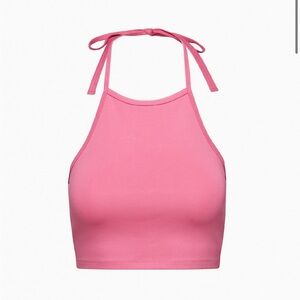 Aritzia Sunday Best Pink Aubrey Halter Top